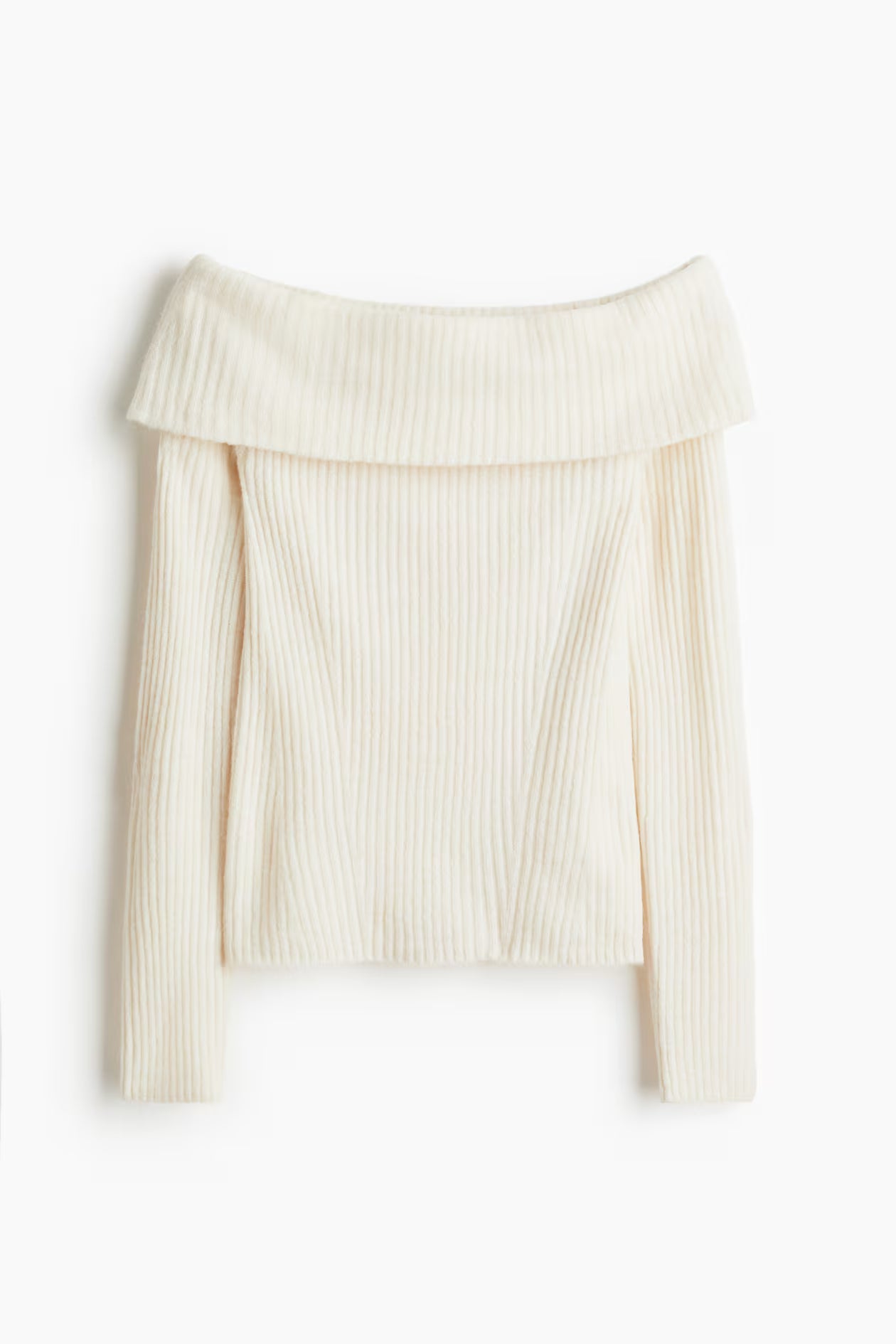 Ribbed off-the-shoulder top
