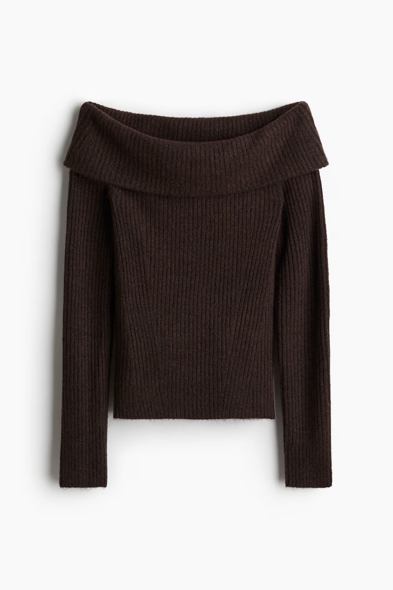 Ribbed off-the-shoulder top